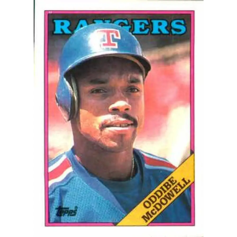 1988 Topps #617 Oddibe McDowell NM-MT Texas Rangers Baseball Card  Image 1