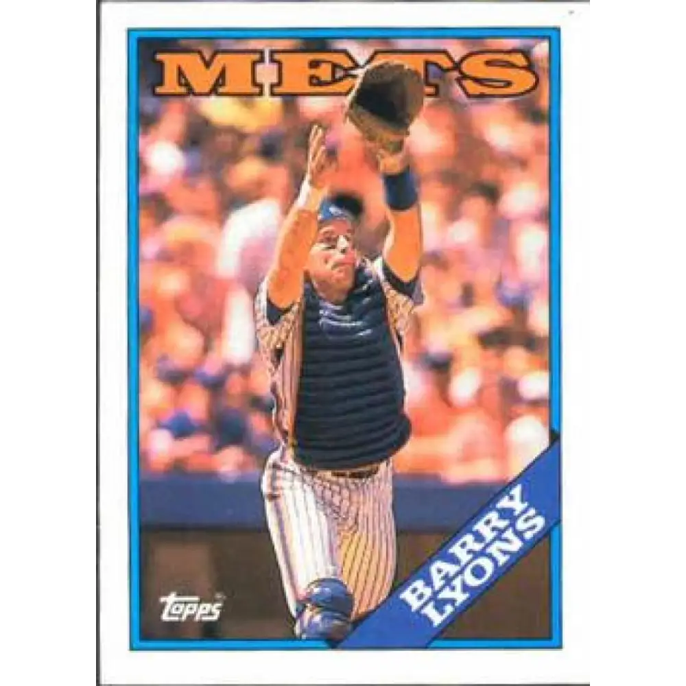 1988 Topps #633 Barry Lyons NM-MT RC Rookie New York Mets Baseball Card  Image 1