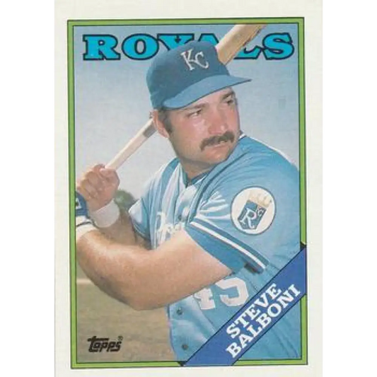 1988 Topps #638 Steve Balboni NM-MT Kansas City Royals Baseball Card  Image 1