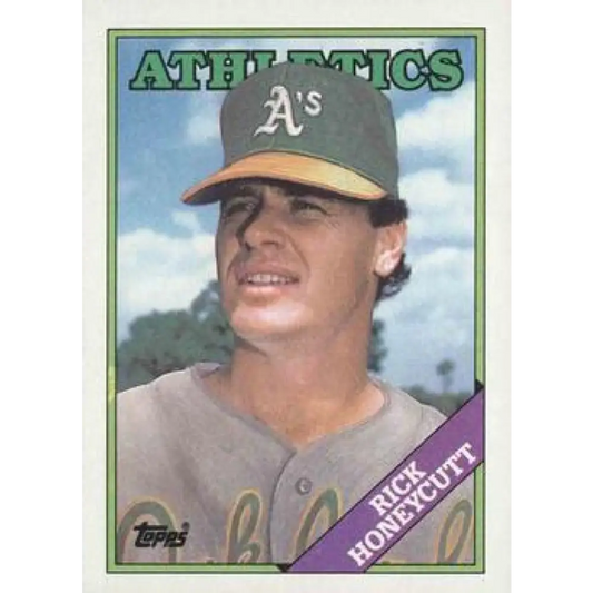 1988 Topps #641 Rick Honeycutt NM-MT Oakland Athletics Baseball Card  Image 1