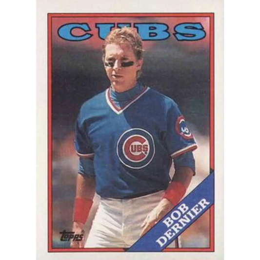 1988 Topps #642 Bob Dernier NM-MT Chicago Cubs Baseball Card  Image 1
