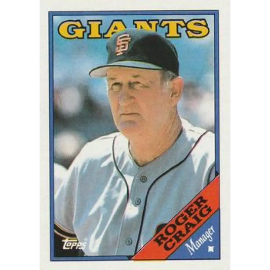 1988 Topps #654 Roger Craig NM-MT San Francisco Giants Baseball Card  Image 1
