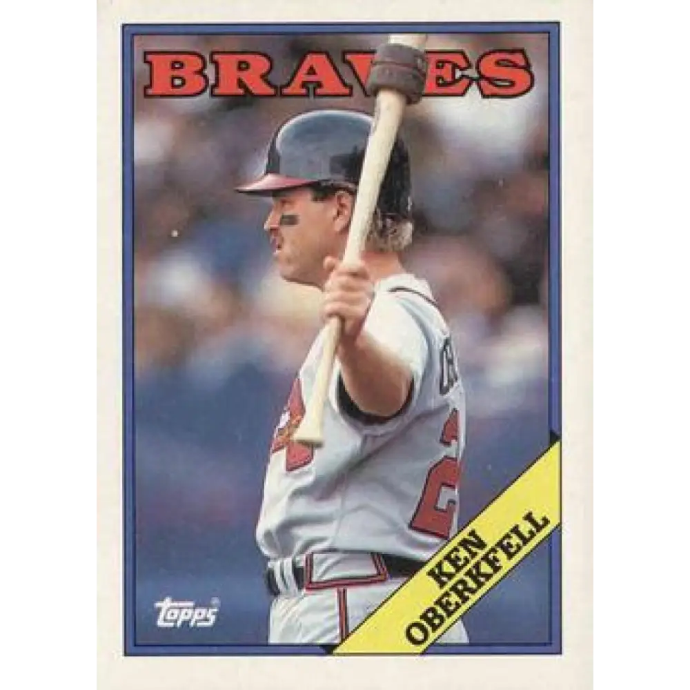 1988 Topps #67 Ken Oberkfell NM-MT Atlanta Braves Baseball Card  Image 1