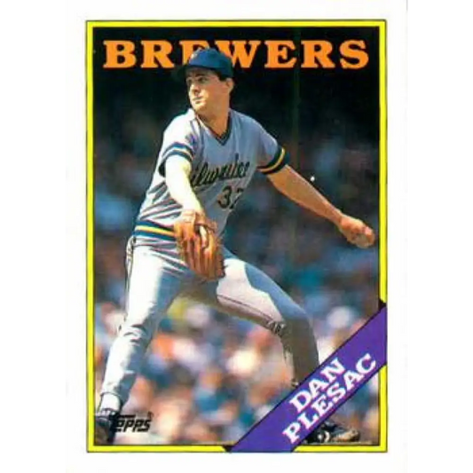 1988 Topps #670 Dan Plesac NM-MT Milwaukee Brewers Baseball Card  Image 1