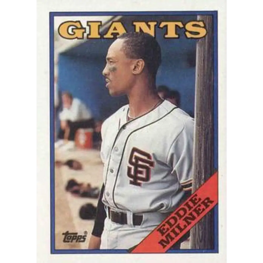 1988 Topps #677 Eddie Milner NM-MT San Francisco Giants Baseball Card  Image 1