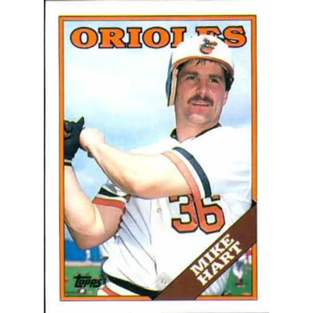 1988 Topps #69 Mike Hart NM-MT RC Rookie Baltimore Orioles Baseball Card  Image 1