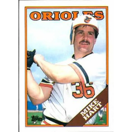 1988 Topps #69 Mike Hart NM-MT RC Rookie Baltimore Orioles Baseball Card  Image 1