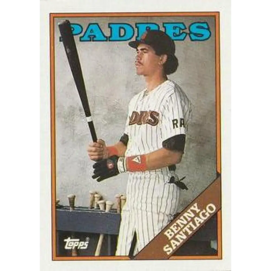 1988 Topps #693 Benito Santiago NM-MT San Diego Padres Baseball Card  Image 1