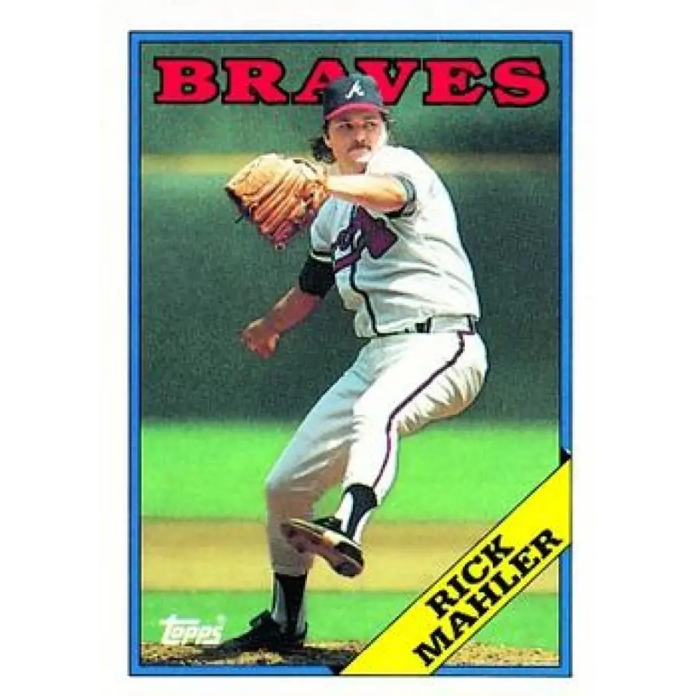 1988 Topps #706 Rick Mahler NM-MT Atlanta Braves Baseball Card  Image 1