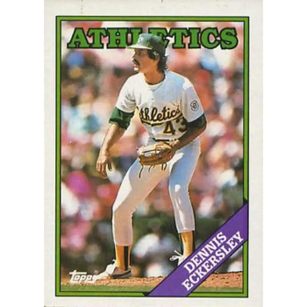 1988 Topps #72 Dennis Eckersley NM-MT Oakland Athletics Baseball Card  Image 1