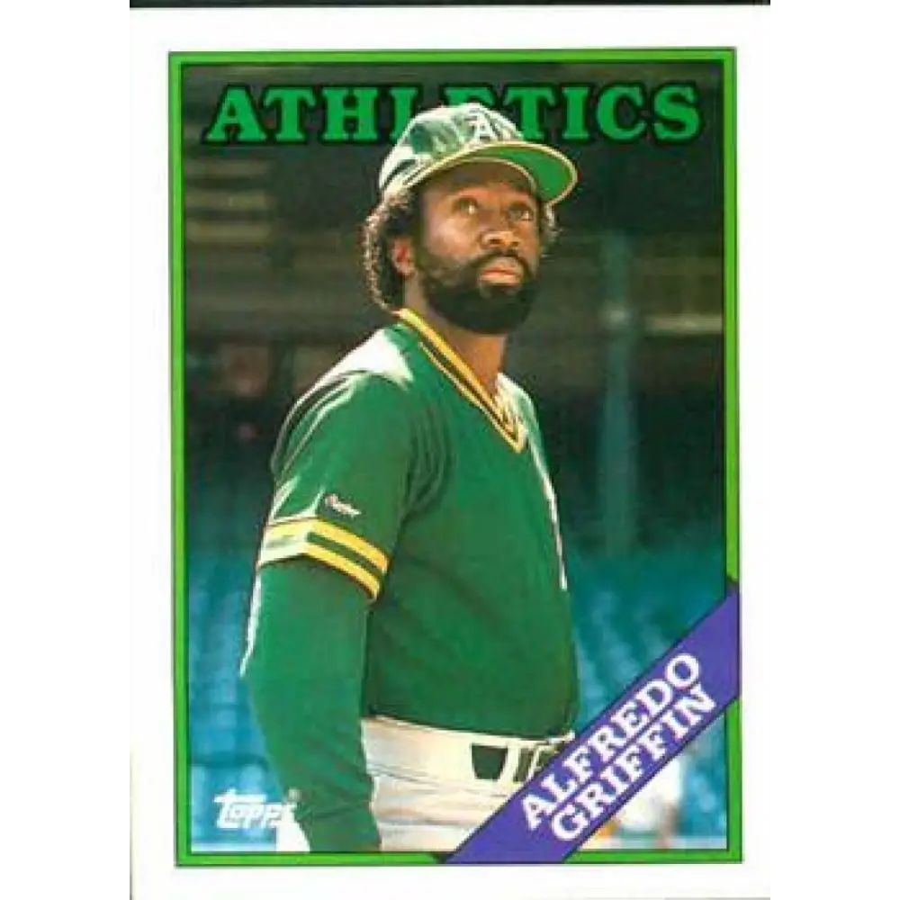 1988 Topps #726 Alfredo Griffin NM-MT Oakland Athletics Baseball Card  Image 1