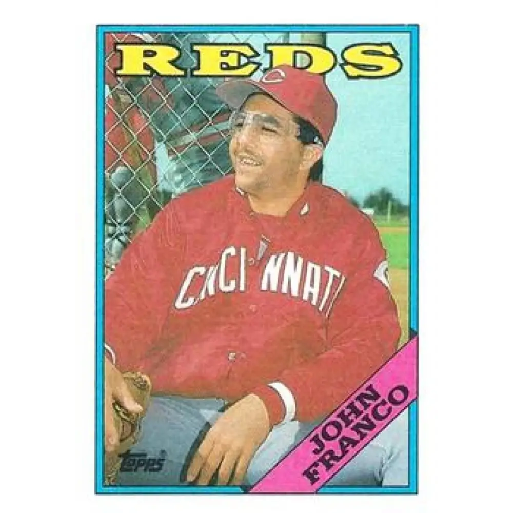 1988 Topps #730 John Franco NM-MT Cincinnati Reds Baseball Card  Image 1
