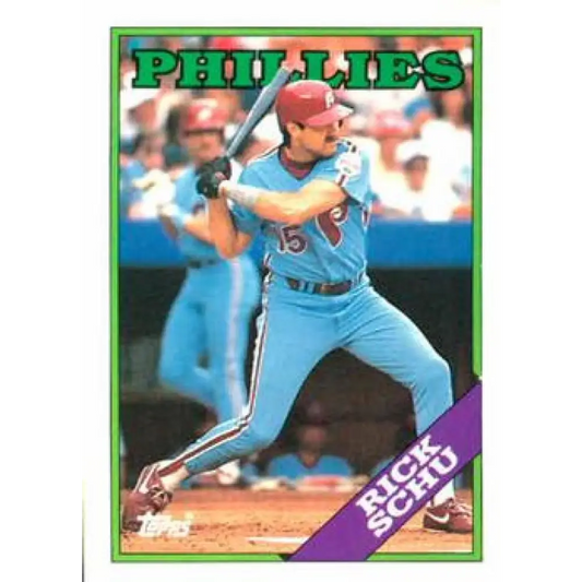 1988 Topps #731 Rick Schu NM-MT Philadelphia Phillies Baseball Card  Image 1