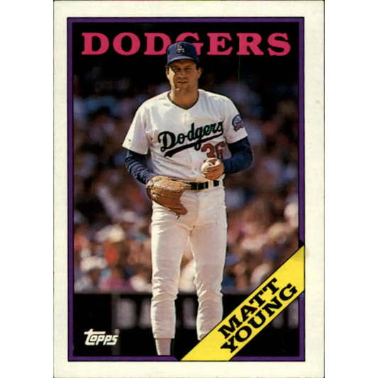 1988 Topps #736 Matt Young NM-MT Los Angeles Dodgers Baseball Card  Image 1