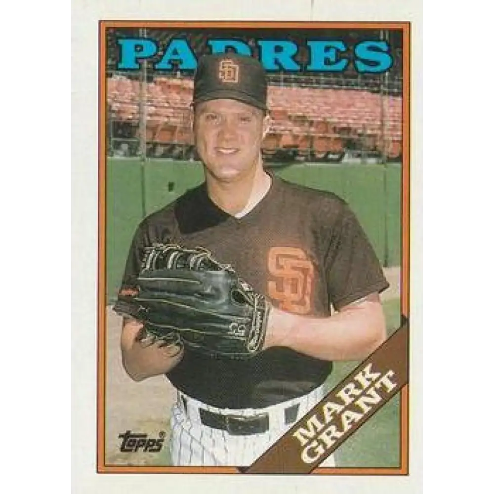 1988 Topps #752 Mark Grant NM-MT San Diego Padres Baseball Card  Image 1