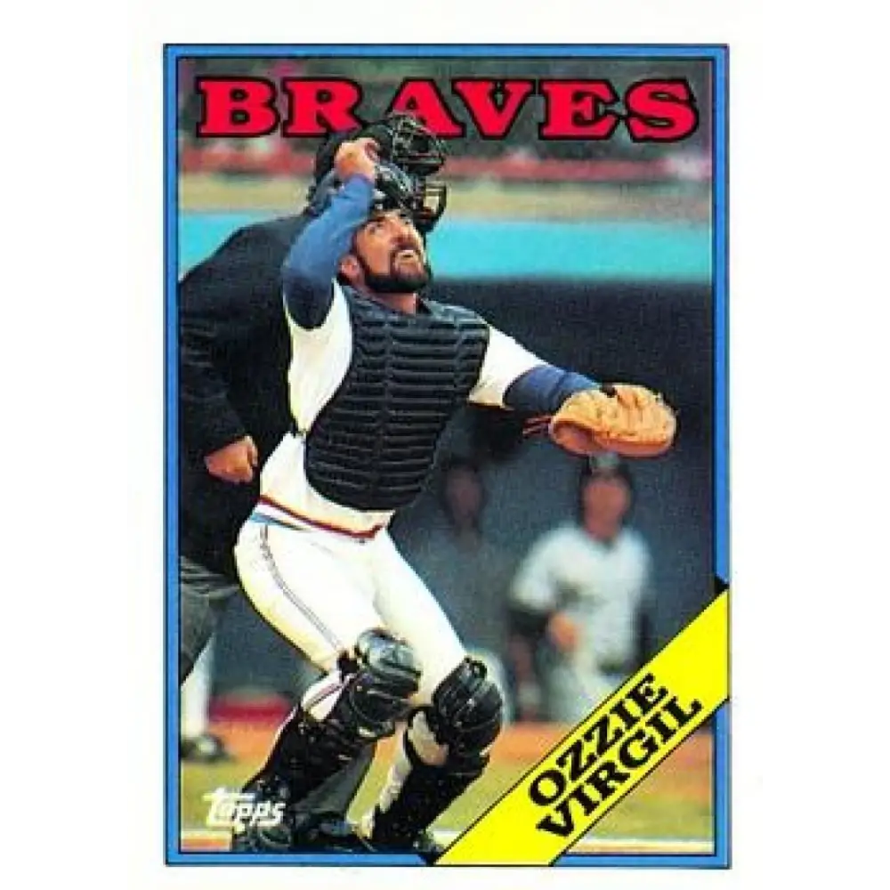 1988 Topps #755 Ozzie Virgil NM-MT Atlanta Braves Baseball Card  Image 1