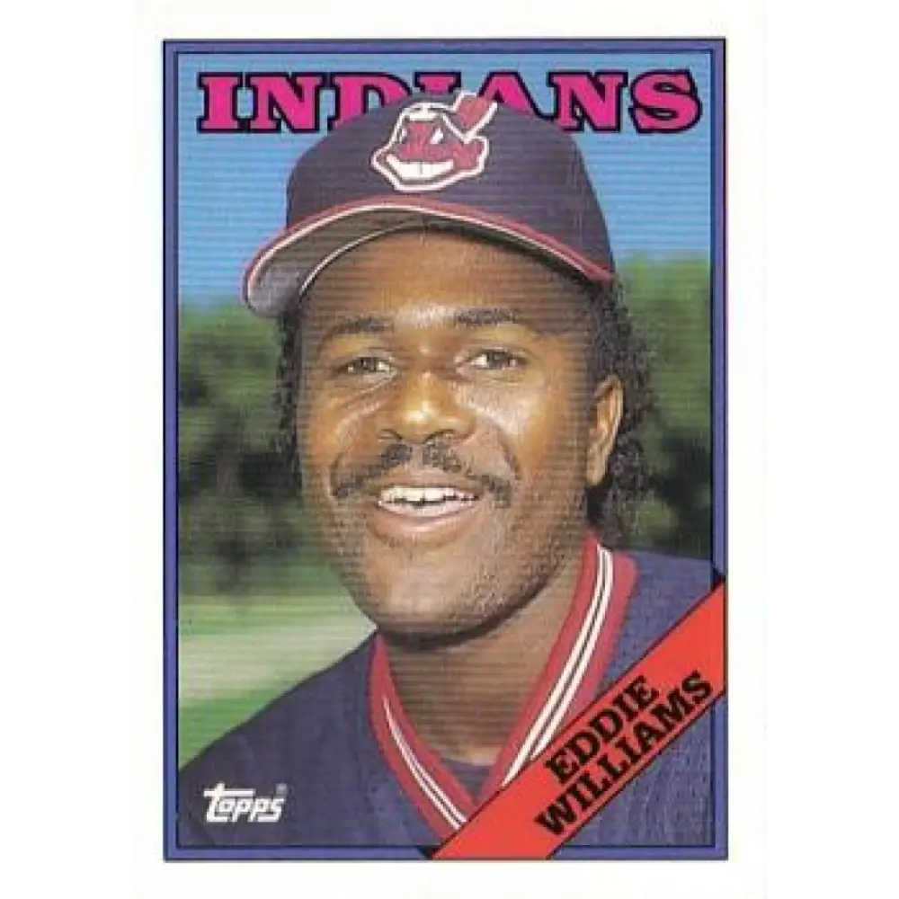 1988 Topps #758 Eddie Williams NM-MT RC Rookie Cleveland Indians Baseball Card  Image 1