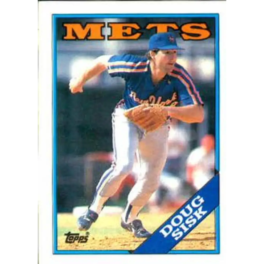1988 Topps #763 Doug Sisk NM-MT New York Mets Baseball Card  Image 1
