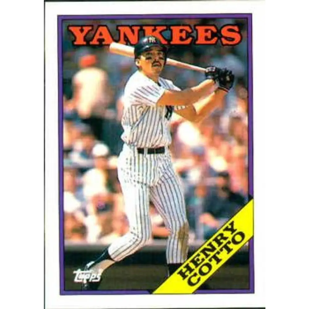 1988 Topps #766 Henry Cotto NM-MT New York Yankees Baseball Card  Image 1