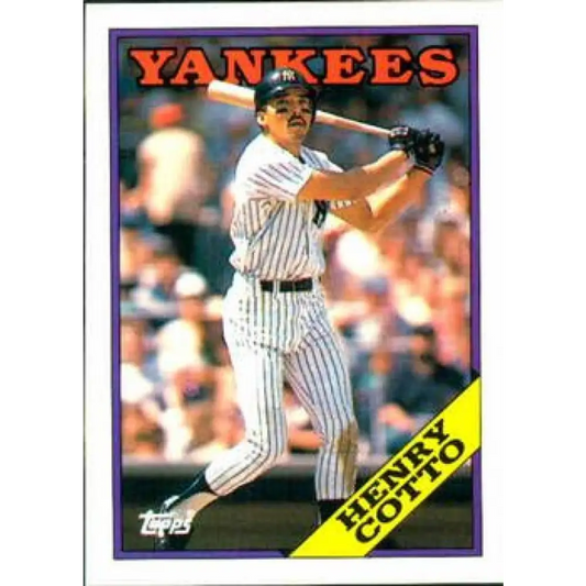 1988 Topps #766 Henry Cotto NM-MT New York Yankees Baseball Card  Image 1