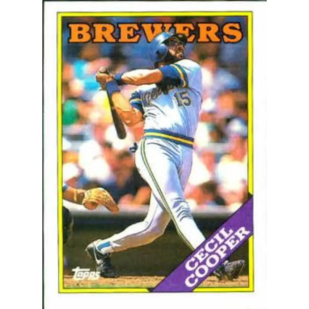 1988 Topps #769 Cecil Cooper NM-MT Milwaukee Brewers Baseball Card  Image 1