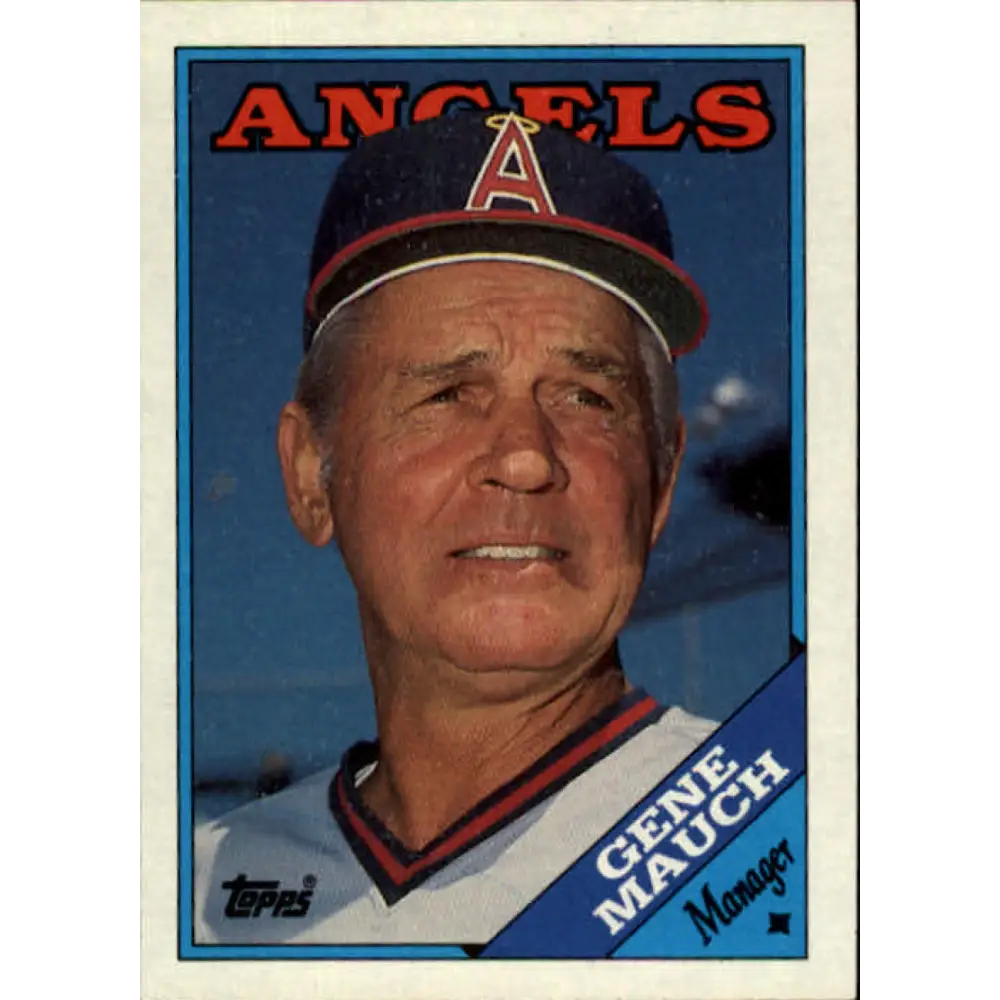 1988 Topps #774 Gene Mauch NM-MT California Angels Baseball Card  Image 1