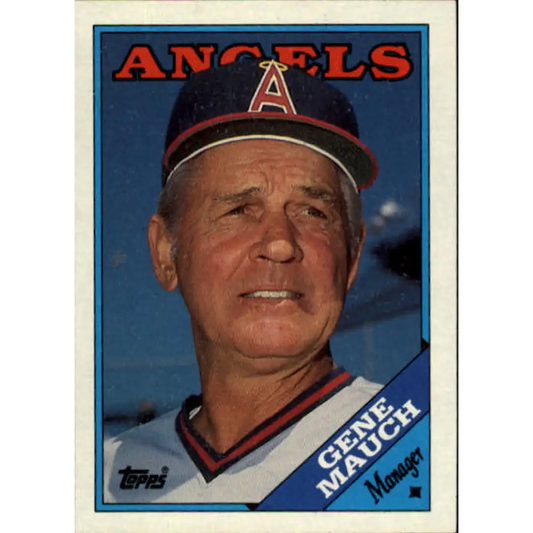 1988 Topps #774 Gene Mauch NM-MT California Angels Baseball Card  Image 1