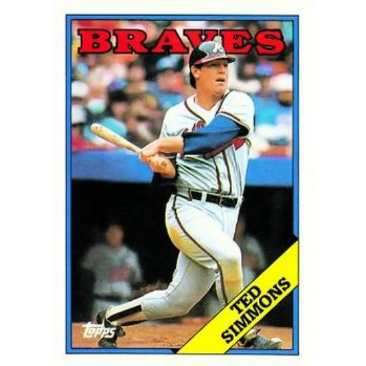 1988 Topps #791 Ted Simmons NM-MT Atlanta Braves Baseball Card  Image 1