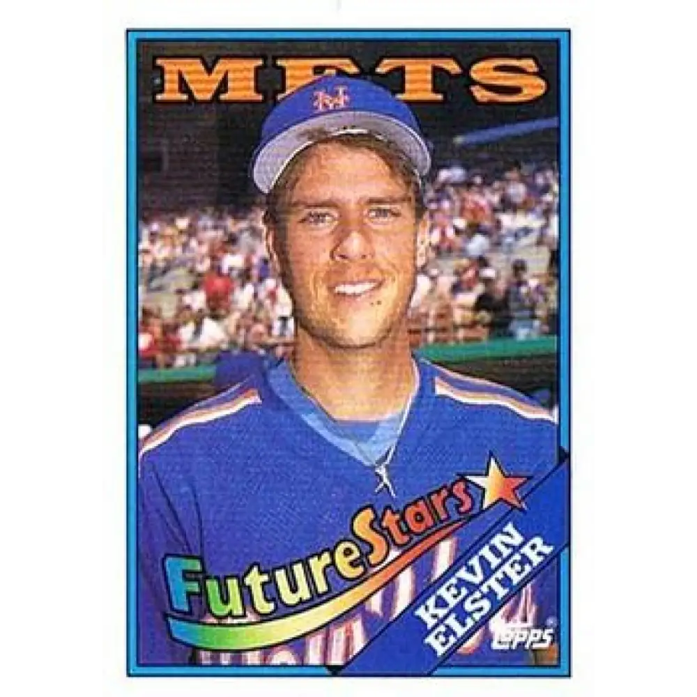 1988 Topps #8 Kevin Elster NM-MT New York Mets Baseball Card  Image 1