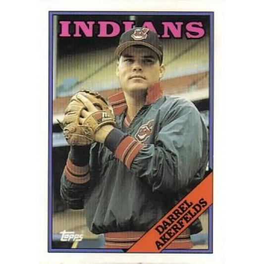 1988 Topps #82 Darrel Akerfelds NM-MT Cleveland Indians Baseball Card  Image 1