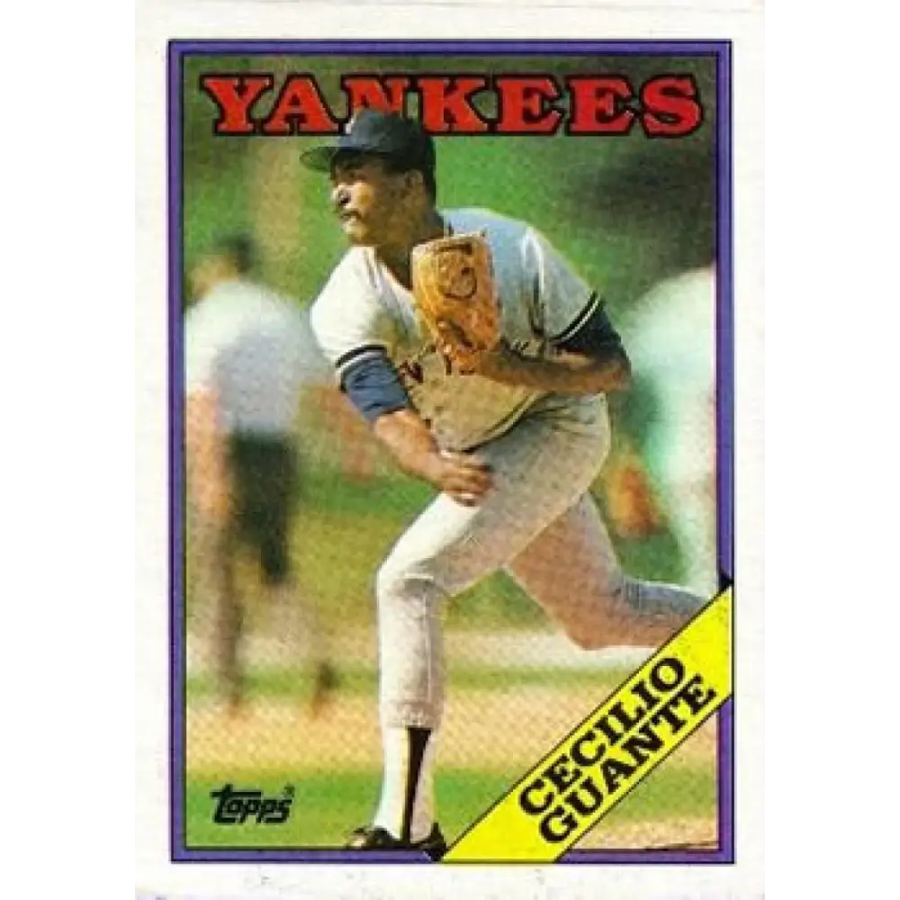 1988 Topps #84 Cecilio Guante NM-MT New York Yankees Baseball Card  Image 1