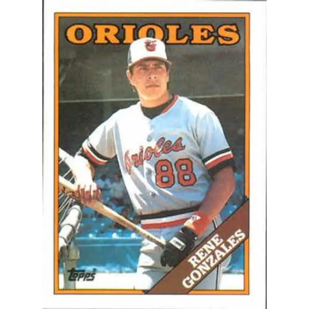 1988 Topps #98 Rene Gonzales NM-MT RC Rookie Baltimore Orioles Baseball Card  Image 1
