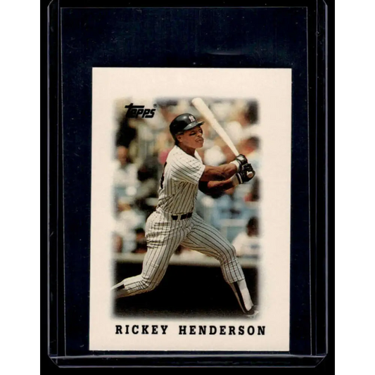 1988 Topps Major League Leaders Minis #26 Rickey Henderson New York Yankees NM-MT Image 1