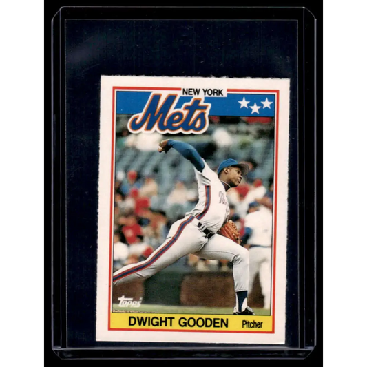 1988 Topps UK Minis #27 Dwight Gooden New York Mets NM-MT Image 1