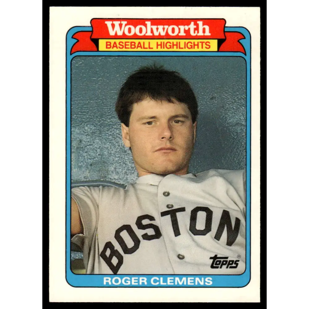 1988 Topps Woolworth Baseball Highlights #11 Roger Clemens EX/NM Boston Red Sox Baseball Card Image 1