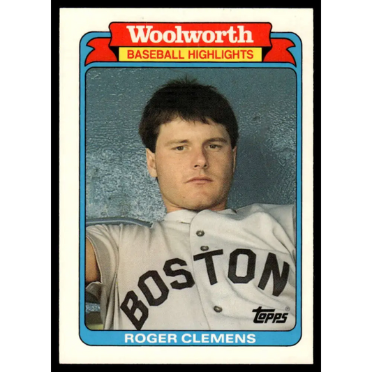 1988 Topps Woolworth Baseball Highlights #11 Roger Clemens EX/NM Boston Red Sox Baseball Card Image 1