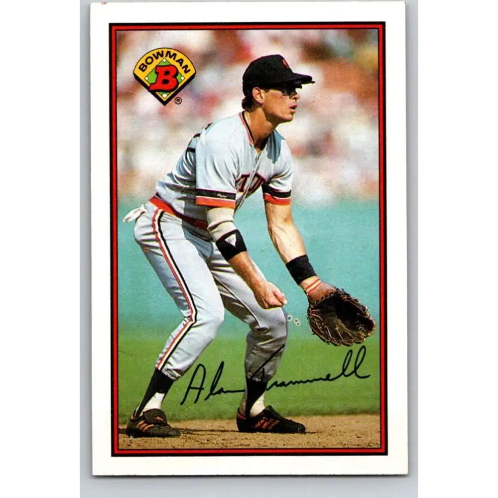 1989 Bowman #105 Alan Trammell NM-MT Detroit Tigers Baseball Card Image 1