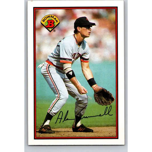1989 Bowman #105 Alan Trammell NM-MT Detroit Tigers Baseball Card Image 1