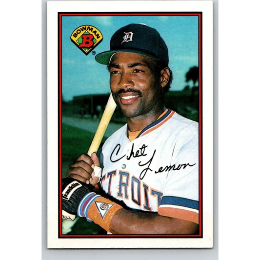 1989 Bowman #108 Chet Lemon NM-MT Detroit Tigers Baseball Card Image 1