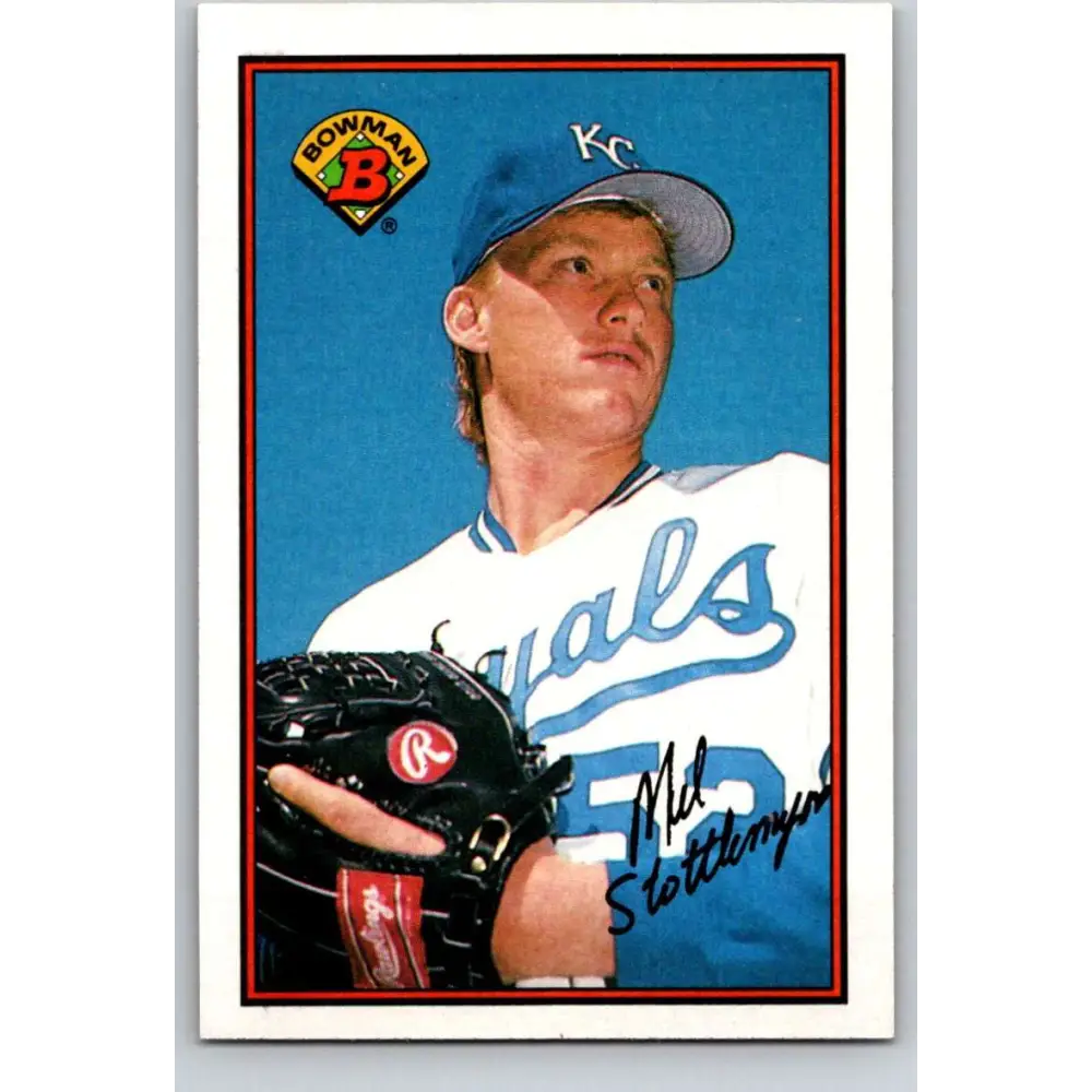 1989 Bowman #110 Mel Stottlemyre Jr. NM-MT Kansas City Royals Baseball Card Image 1