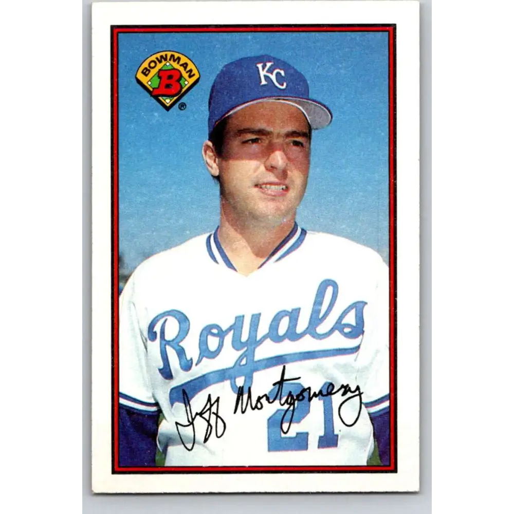 1989 Bowman #113 Jeff Montgomery NM-MT Kansas City Royals Baseball Card Image 1