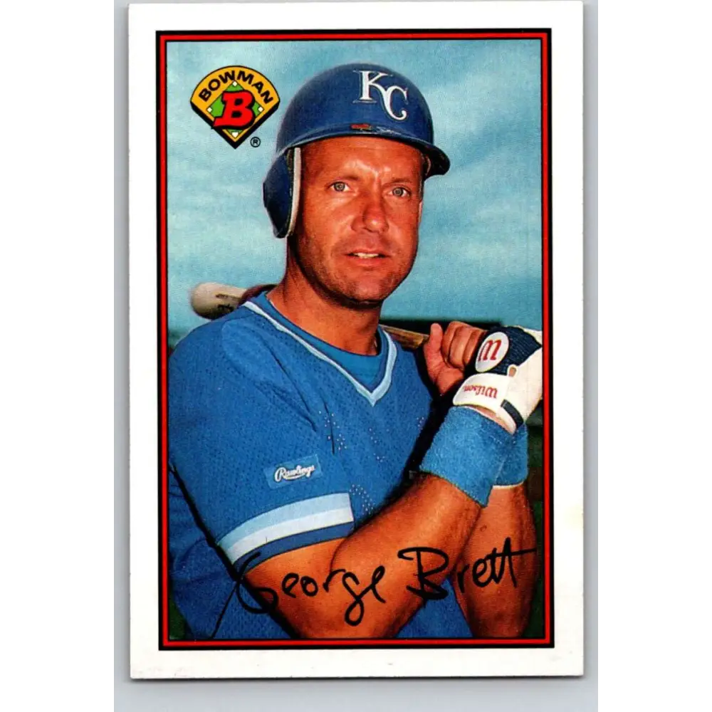 1989 Bowman #121 George Brett NM-MT Kansas City Royals Baseball Card Image 1