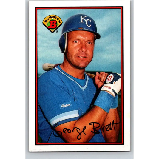 1989 Bowman #121 George Brett NM-MT Kansas City Royals Baseball Card Image 1