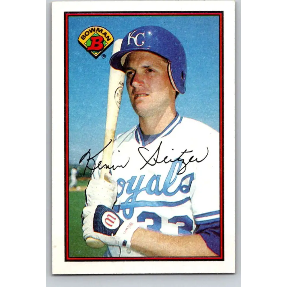 1989 Bowman #123 Kevin Seitzer NM-MT Kansas City Royals Baseball Card Image 1