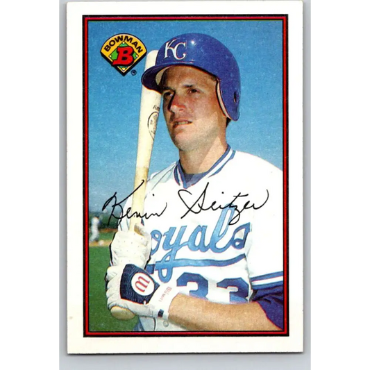 1989 Bowman #123 Kevin Seitzer NM-MT Kansas City Royals Baseball Card Image 1