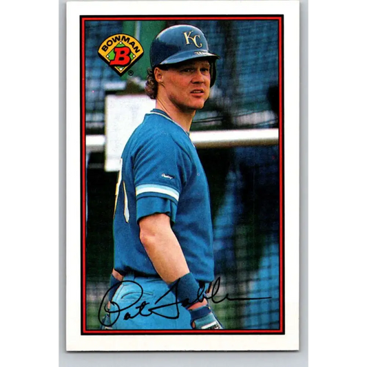 1989 Bowman #125 Pat Tabler NM-MT Kansas City Royals Baseball Card Image 1