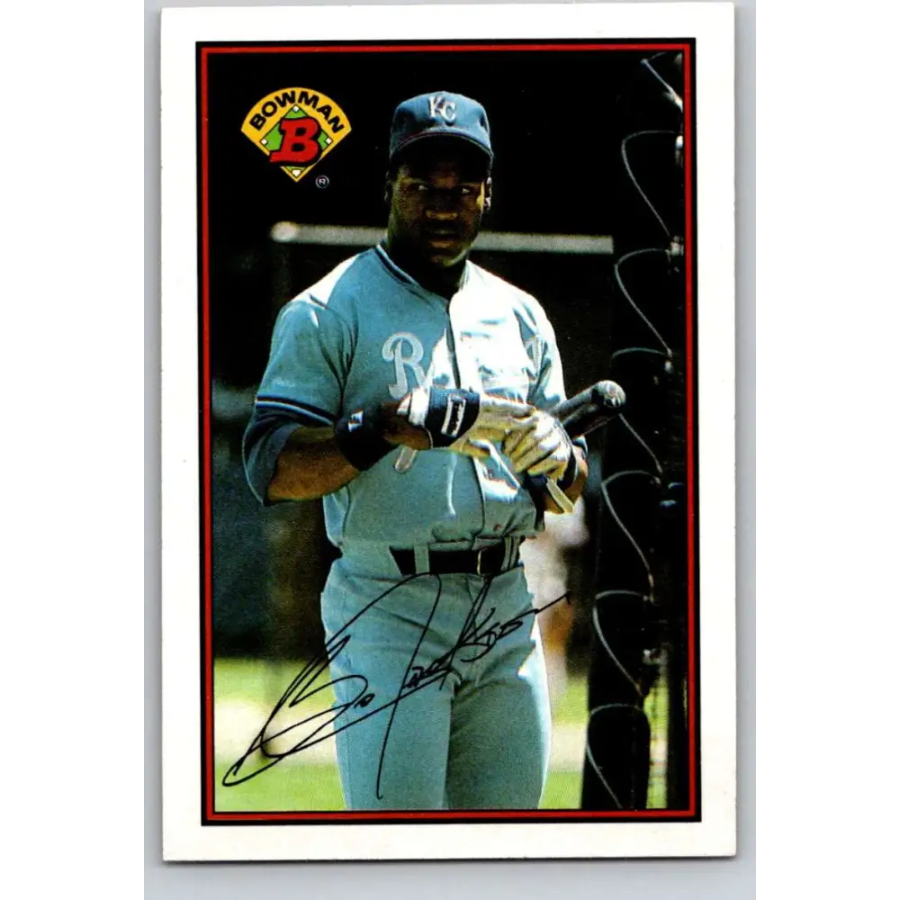 1989 Bowman #126 Bo Jackson NM-MT Kansas City Royals Baseball Card Image 1