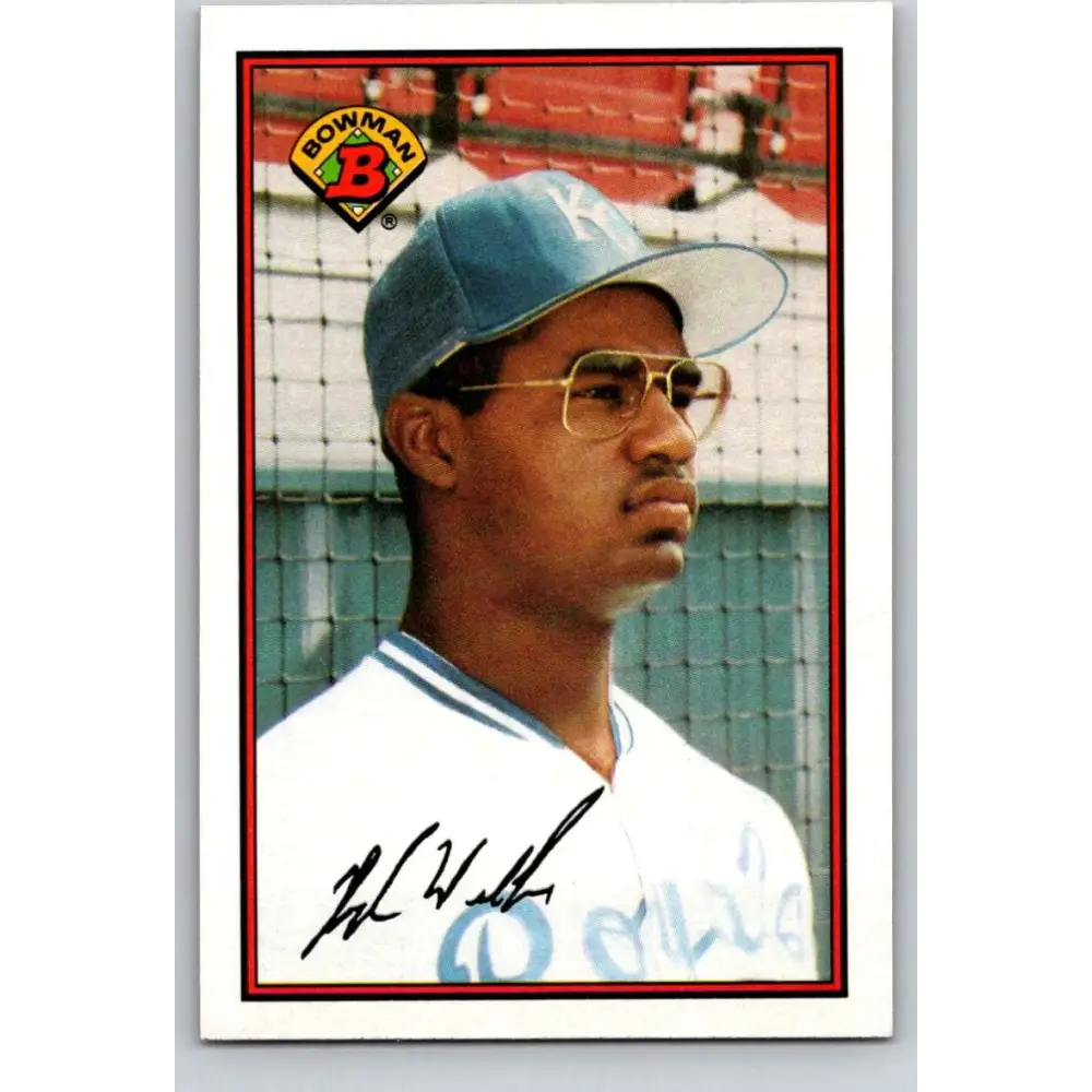 1989 Bowman #127 Hugh Walker NM-MT RC Rookie Kansas City Royals Baseball Card Image 1