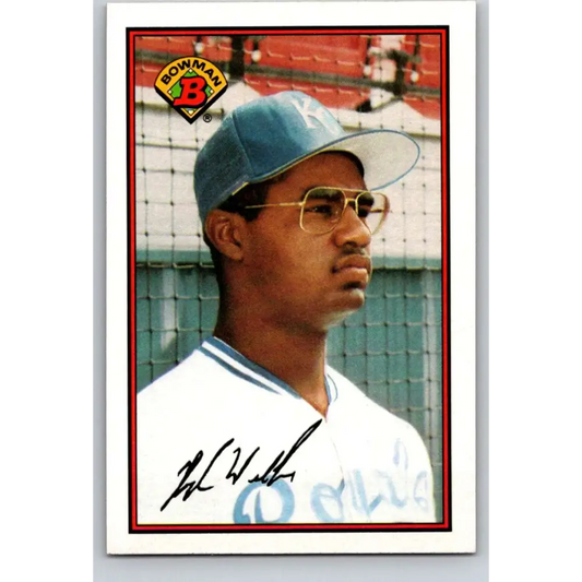 1989 Bowman #127 Hugh Walker NM-MT RC Rookie Kansas City Royals Baseball Card Image 1
