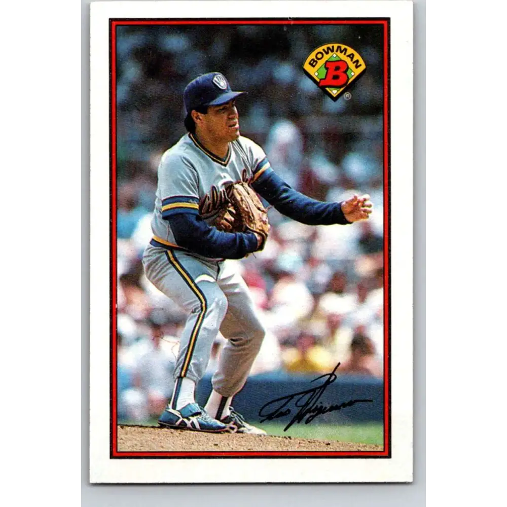 1989 Bowman #129 Teddy Higuera NM-MT Milwaukee Brewers Baseball Card Image 1